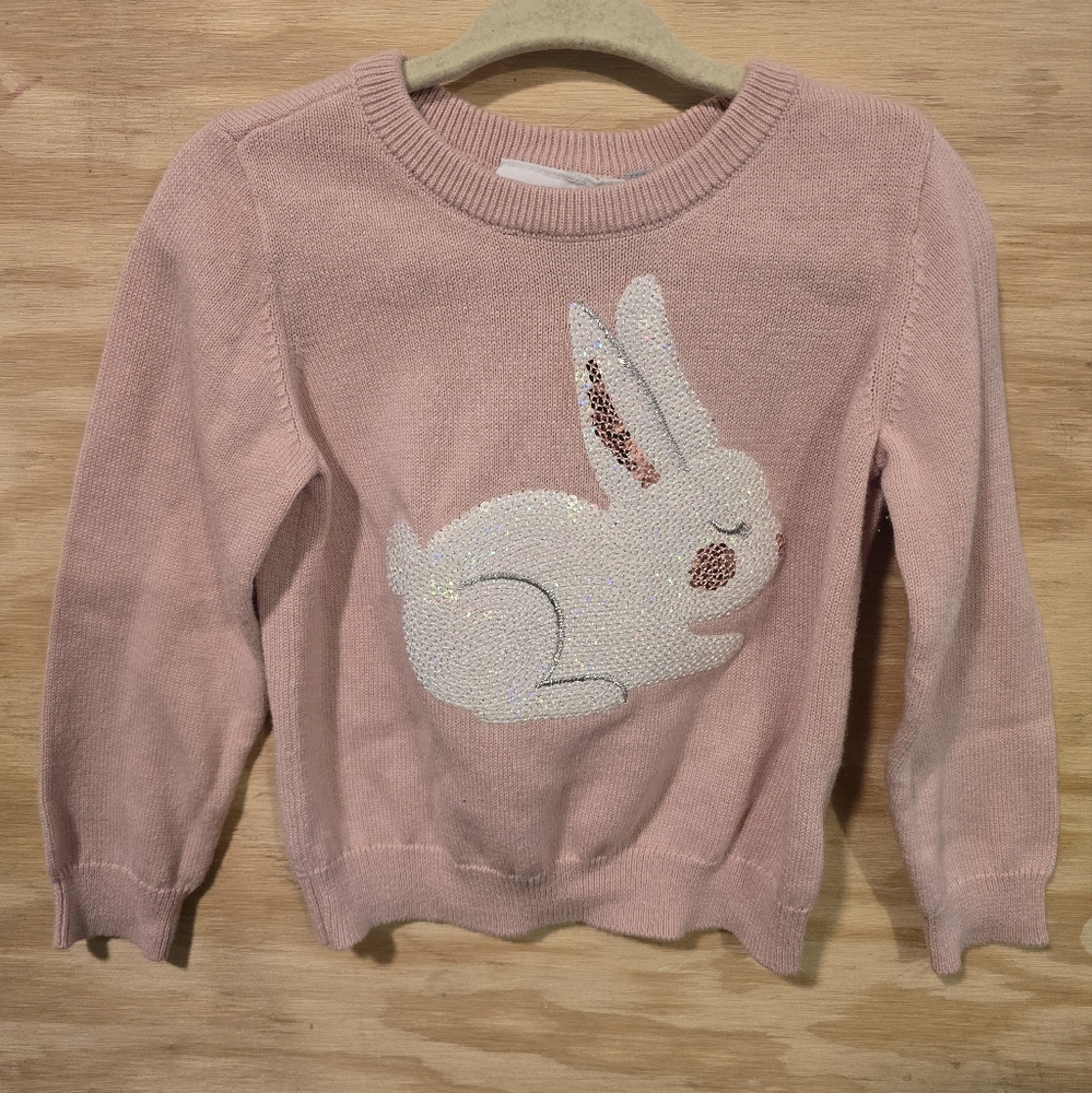 Pink Bunny Knit Sweater for Kids